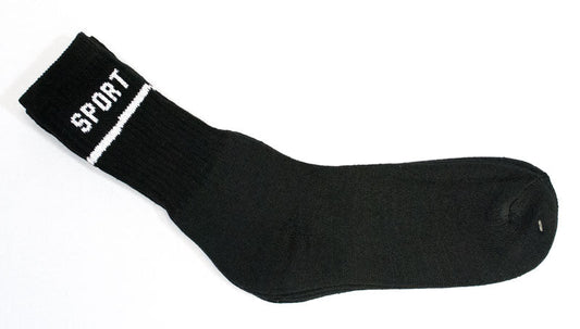 Men Black Crew Socks-Sports