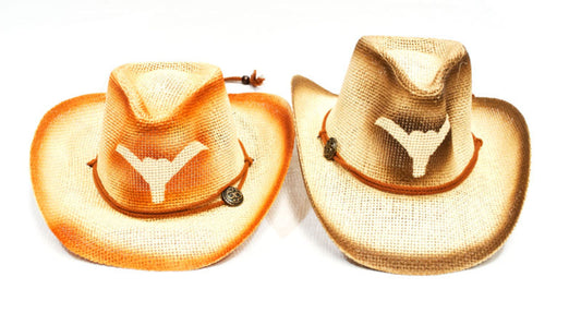 Bulk Buy Long Horn Straw Cowboy Hats Wholesale