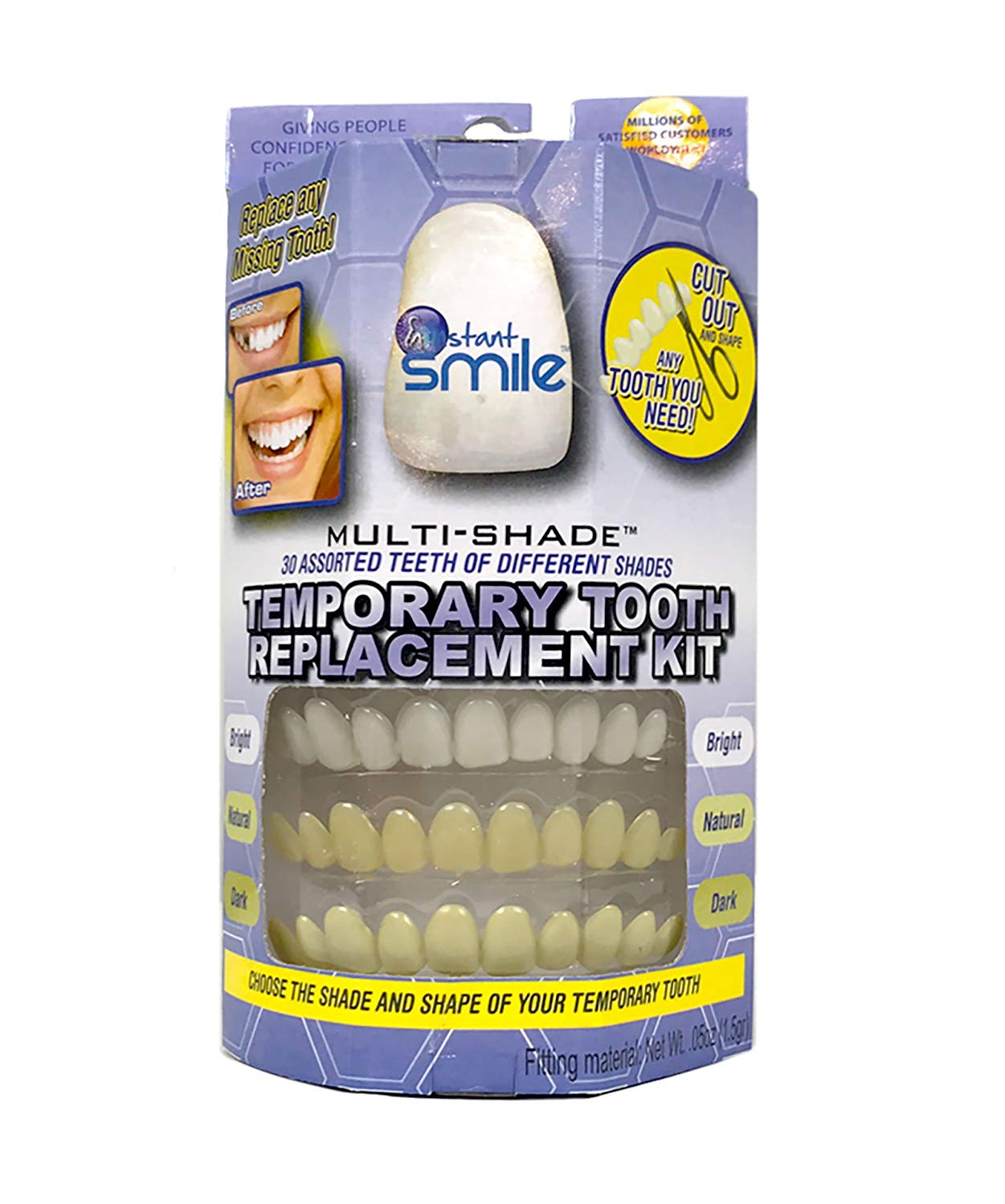 Buy Instant Smile MULTISHADE Patented Temporary Tooth Repair Kit. A Realistic Looking Fix for a Missing or Broken Tooth Bulk Price