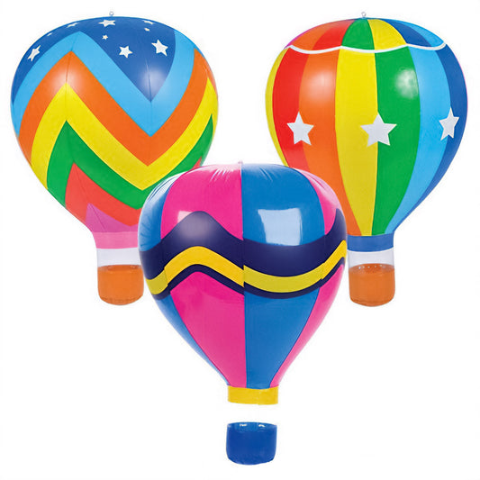 Inflate Rainbow Hot Air Balloons In Bulk- Assorted