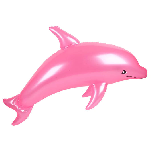 Pearlized Pink Dolphin Inflate Kids Toy In Bulk