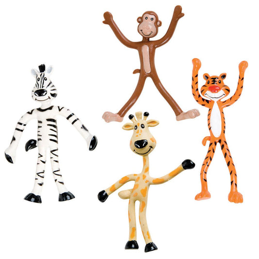 Bendable Zoo Animals For Kids In Bulk- Assorted