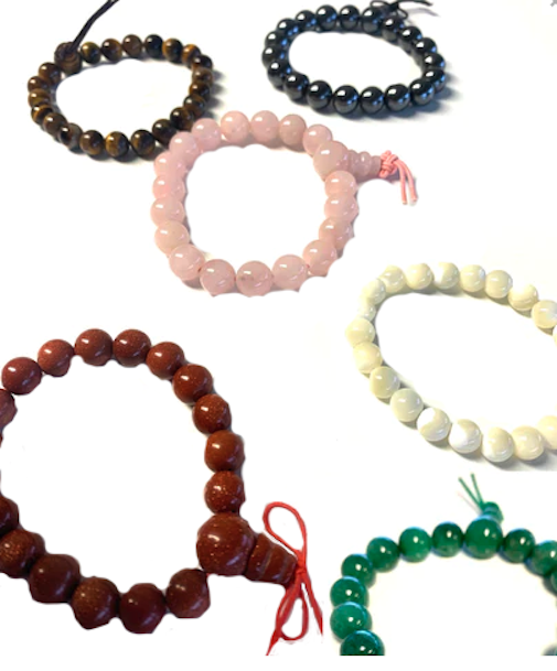 Wholesale ASSORTED REAL STONE STRETCH BRACELETS (sold by the piece or dozen)