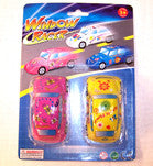 Wholesale STICKY CAR W FLOWER PRINT WINDOW RACERS (Sold by the dozen) CLOSEOUT NOW ONLY 25 CENTS EA