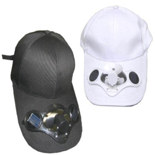 Wholesale Imported Black Solar Fan Cap | Solar Baseball Hat and Solar Fan Cap
