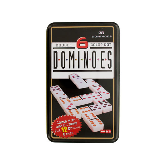 Double 6 Color Dot Dominoes Game Set