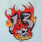 Wholesale FLAMES 13 PATCH (Sold by the piece)