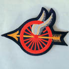 Wholesale WHEEL WITH WINGS 4 INCH PATCH ( Sold by the piece or dozen ) *- CLOSEOUT AS LOW AS 75 CENTS EA