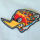 Wholesale WOOD PECKER FLAMES PATCH (Sold by the piece)