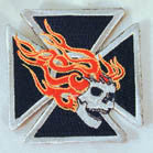 Buy SIDE SKULL FLAMES 3 INCH PATCH * CLOSEOUT AS LOW AS 75 CENTS EABulk Price