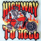 Buy HIGHWAY TO HELL 4 inch PATCH -* CLOSEOUT AS LOW AS .75 CENTS EABulk Price