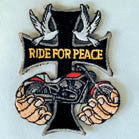 Wholesale RIDE FOR PEACE 4 INCH PATCH ( Sold by the piece or dozen ) *- CLOSEOUT AS LOW AS $1 EA