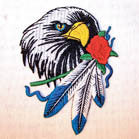 Buy EAGLE FEATHERS 4 inch PATCH -* CLOSEOUT AS LOW AS .75 CENTS EABulk Price