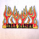 Wholesale HELL RAISER FLAMES 4 INCH PATCH (Sold by the piece or dozen ) -* CLOSEOUT AS LOW AS 75 CENTS EA