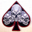 Buy SPADE TRIPLE SKULLS 4 INCH PATCH - * CLOSEOUT NOW AS LOW AS 75 CENTS EABulk Price