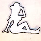 Wholesale COWGIRL SILHOUETTE 3 INCH  PATCH (Sold by the piece or dozen ) -* CLOSEOUT AS LOW AS 75 CENTS EA