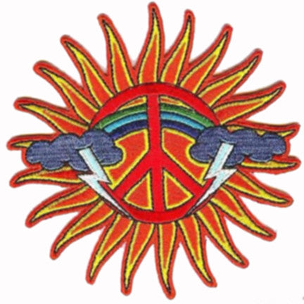 Wholesale PEACE RAINBOW LIGHTNING BOLTS 4 INCH PATCH  (Sold by the piece or dozen) - * CLOSEOUT NOW AS LOW AS 75 CENTS EA
