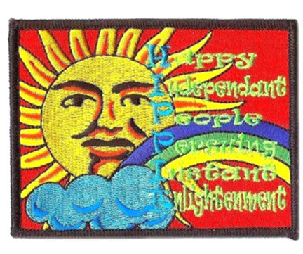 Wholesale PEACE SUN RAINBOW 4 INCH PATCH  (Sold by the piece or dozen) - * CLOSEOUT NOW AS LOW AS 75 CENTS EA
