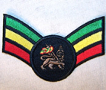 Wholesale LION RASTA STRIPS 4 INCH PATCH (Sold by the piece) CLOSEOUT $ 1.25 EA
