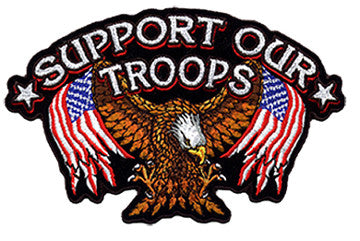 Wholesale SUPPORT OUR TROOPS 4 INCH PATCH (Sold by the piece)