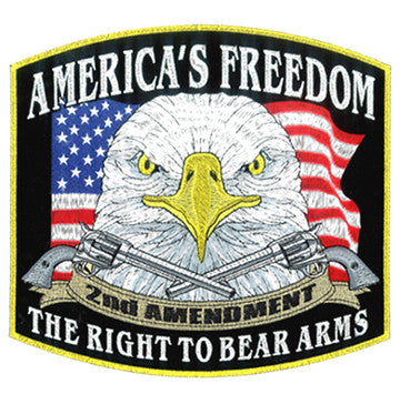 Wholesale RIGHT TO BEAR ARMS EBRODIERED PATCH  (Sold by the piece)