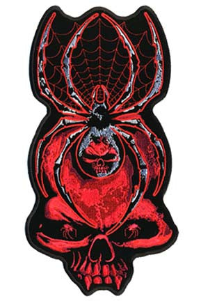 Wholesale BLACK WIDOW SKULL PATCH (Sold by the piece)