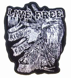 Wholesale LIVE FREE INDIAN BRAVE PATCH (Sold by the piece)
