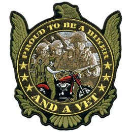 Wholesale BIKER AND A VET PATCH (Sold by the piece)