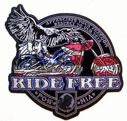 Wholesale RIDE FREE POW MOTORCYCLE EAGLE PATCH PATCH (Sold by the piece)