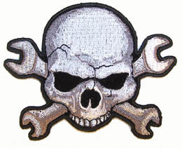Wholesale WRENCH SKULL PATCH (Sold by the piece)