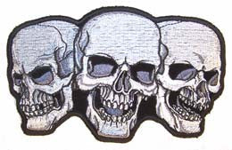 Wholesale TRIPLE NEW SKULLS PATCH (Sold by the piece)