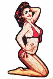 Wholesale BIKINI PIN UP GIRL 5 INCH PATCH (Sold by the piece)