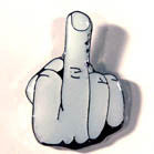 Wholesale MIDDLE FINGER HAT / JACKET PIN (Sold by the piece or dozen)