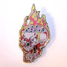 Wholesale SKULL HEAD DICE HAT / JACKET PIN (Sold by the dozen) *- CLOSEOUT NOW 50 CENTS EA
