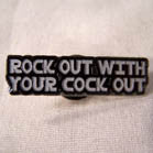Wholesale ROCK OUT HAT / JACKET PIN (Sold by the piece) *- CLOSEOUT NOW $1 EA