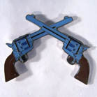 Wholesale DOUBLE PISTOLS HAT / JACKET PIN  (Sold by the piece)
