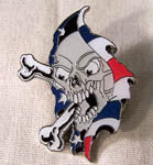 Wholesale RIPPING AMERICAN SKULL HAT / JACKET PIN  (Sold by the piece)