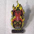 Wholesale HELLBOUND DEVIL HAT / JACKET PIN  (Sold by the dozen) ** CLOSEOUT NOW ONLY 50 CENTS EA