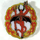Wholesale FLAME CIRCLE DEVIL HAT / JACKET PIN  (Sold by the piece)