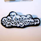 Wholesale STACKED SKULLS HAT / JACKET PIN  (Sold by the piece)