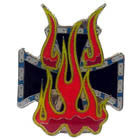 Wholesale IRON CROSS FLAMES HAT / JACKET PIN (Sold by the piece)