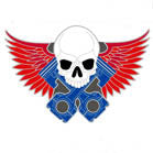 Wholesale PISTON SKULL WINGS HAT / JACKET PIN (Sold by the piece)