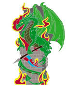 Wholesale GREEN DRAGON HAT / JACKET PIN (Sold by the dozen) *- CLOSEOUT NOW 50 CENTS EACH