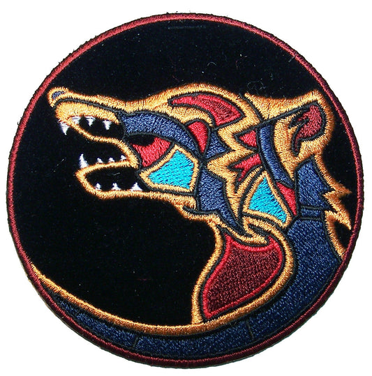 Wholesale NATIVE WOLF SYMBOL EMBROIDERIED PATCH (sold by the piece )