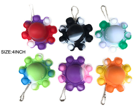 Wholesale Octopus Keychain Reversible Bubble Stress Reliever Toy (sold by the piece or dozen)