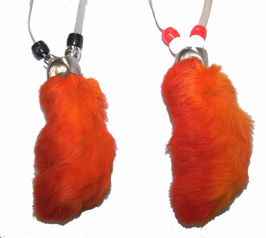 Wholesale RABBIT FOOT WITH SUEDE LEATHER NECKLACE STRAP ( sold by the piece or dozen )