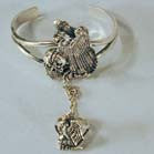 Buy EAGLE WITH SKULL BRACELET withRING ON CHAIN -* CLOSEOUT NOW $ 5 EABulk Price