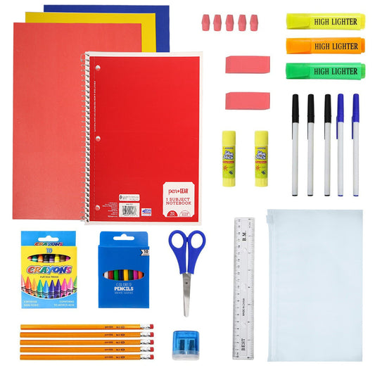 Buy 50 Piece Wholesale Premium School Supply Kits - Bulk Case of 12 Kits