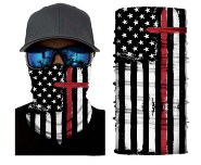 Wholesale RED CROSS AMERICAN SEAMLESS BANDANA FACE COVER TUBE MULTIFUNCTION MASK WRAPS