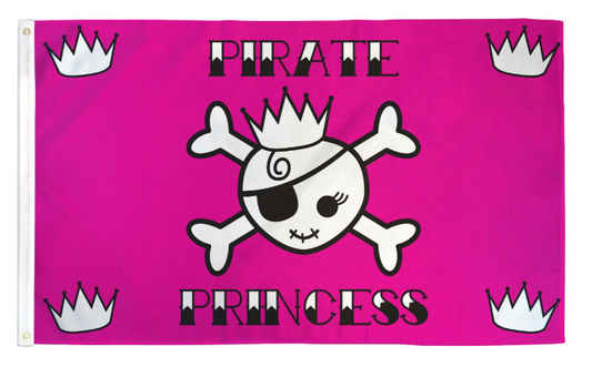 Wholesale PINK PIRATE PRINCESS 3 X 5 FLAG (sold by the piece)